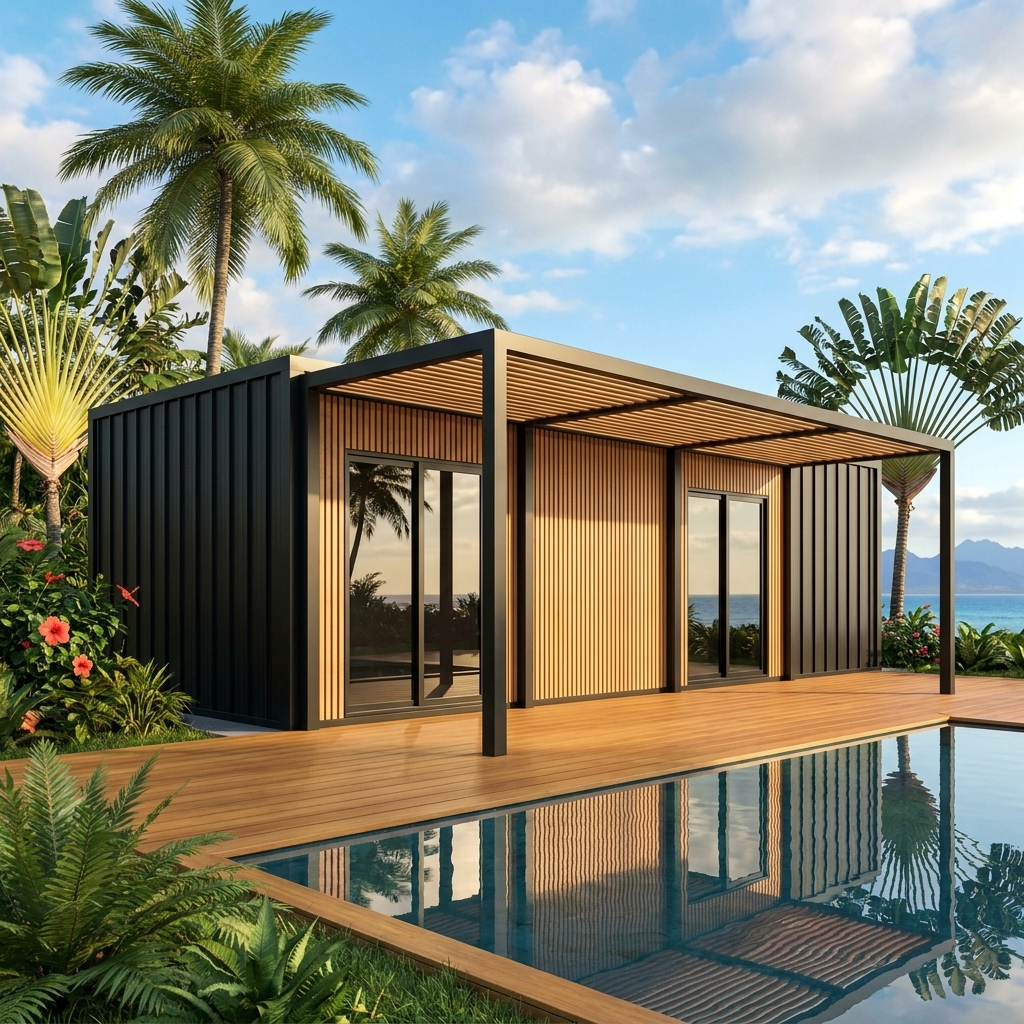 Bungalow sans permis contemporain - 16 m² à La Réunion