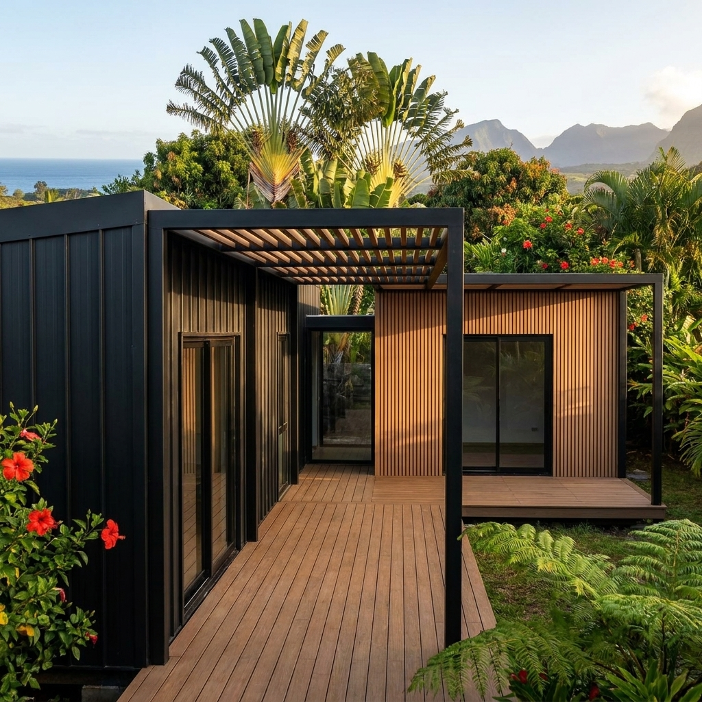 Bungalow MAPP 60 m² — ossature métallique, La Réunion